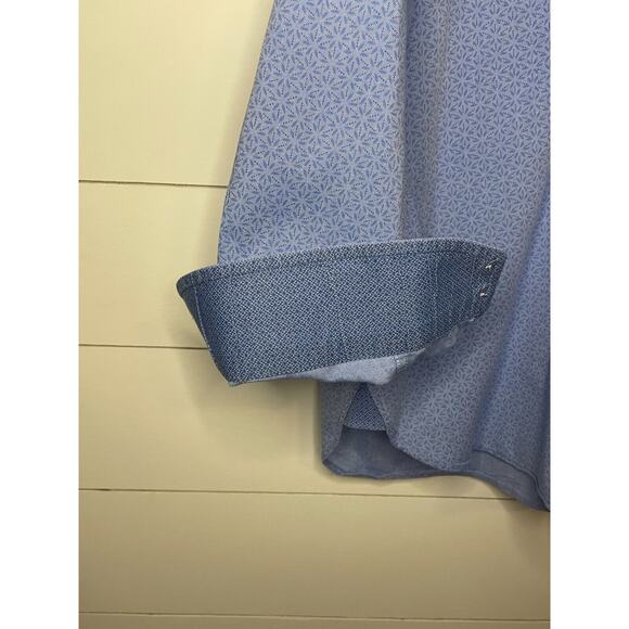 Ted Baker Endurance Dress Shirt, 16 34/35 Fits Like LARGE Regular Fit, Flip Cuff - Picture 2 of 6